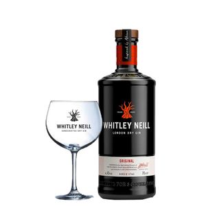 Pachet Dry Gin Whitley Neill Original 43% Alc 0.7l + Pahar
