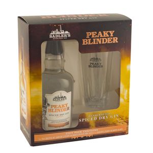 Pachet Gin Spiced Peaky Blinder 40% alc. 0.7l + Pahar