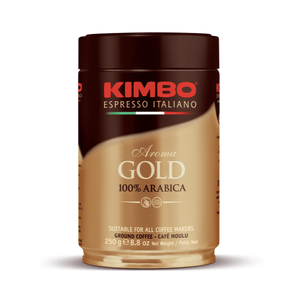 Cafea Macinata Aroma Gold 100% Arabica Cutie Metal Kimbo 250g
